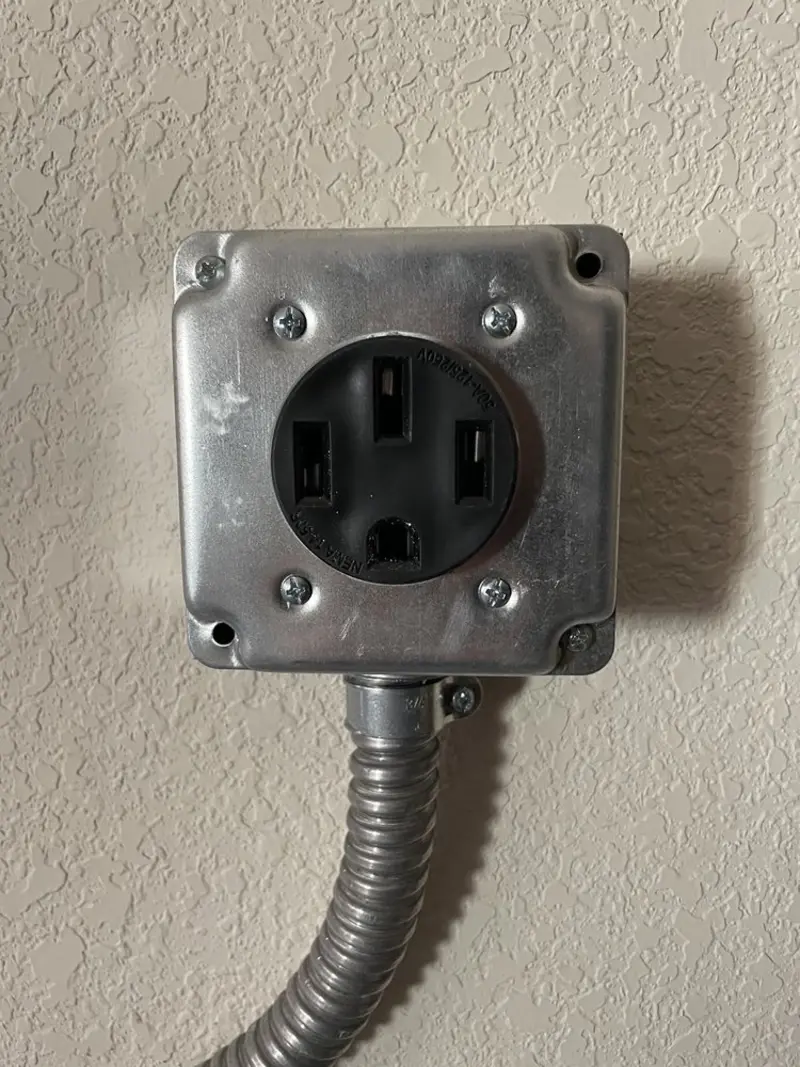 NEMA 14-50 outlet installed for Smart Home Electrical in Red Springs